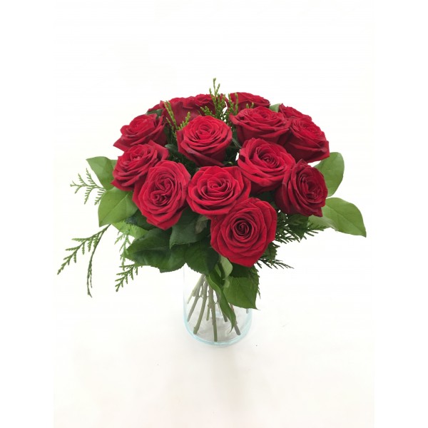 Bouquet 12,15 o 18 rosas rojas cortas Bouquet 12,15 o 18 rosas rojas cortas
