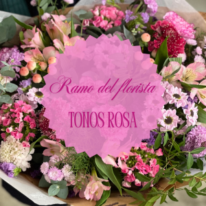 Ramo del florista en tonos rosas