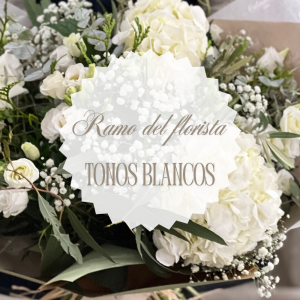 Ramo del florista en tonos blancos