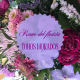 Ramo del florista en tonos morados