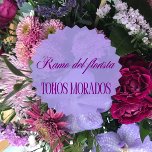 Ramo del florista en tonos morados