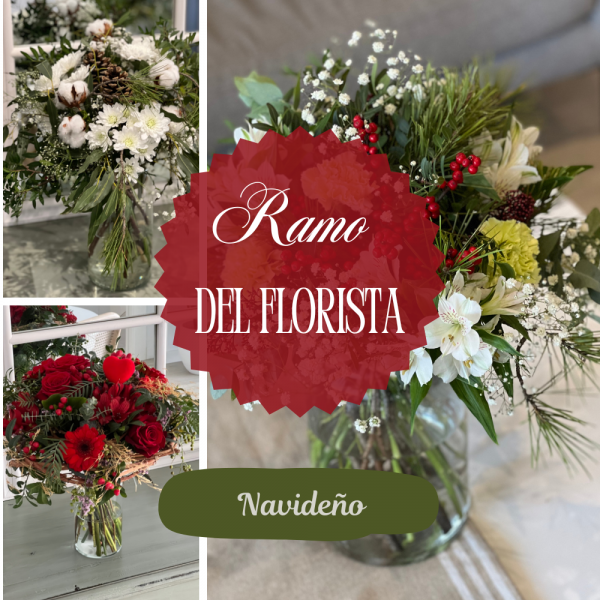 Ramo del florista en tonos blancos