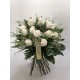 Bouquet 12/18 rosas blancas cortas